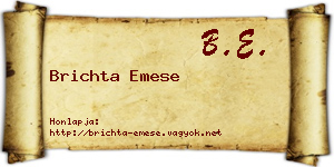 Brichta Emese névjegykártya